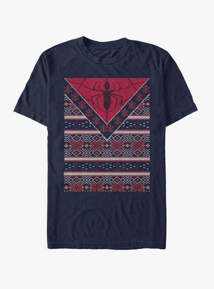 Marvel Spider-Man Logo Ugly Christmas Sweater T-Shirt
