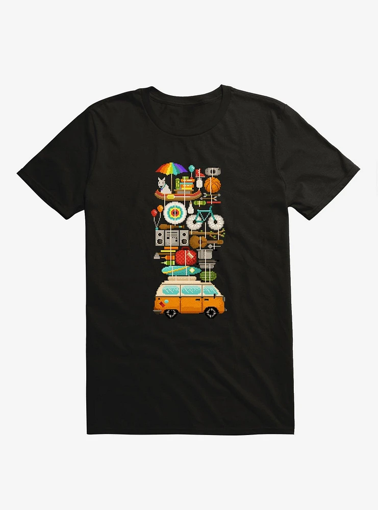 Best Trip Ever 8-Bit Black T-Shirt