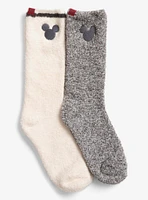 CozyChic Classic Disney Mickey Mouse 2 Pack Socks Cream Multi 