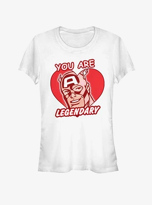 Marvel Captain America Legendary Heart Girls T-Shirt