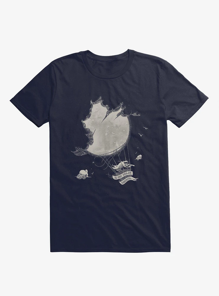 Great Idea Hot Air Balloon Navy Blue T-Shirt