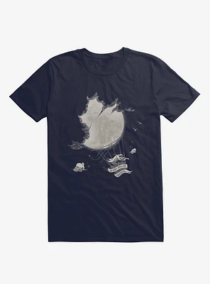 Great Idea Hot Air Balloon Navy Blue T-Shirt