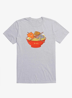 Ramen And Cats Sport Grey T-Shirt