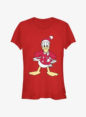 Disney Donald Duck Holiday Santa Hat Classic Girls T-Shirt