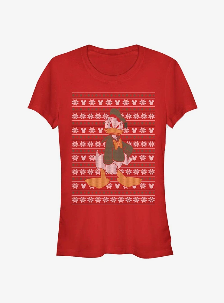 Disney Donald Duck Holiday Sweater Classic Girls T-Shirt