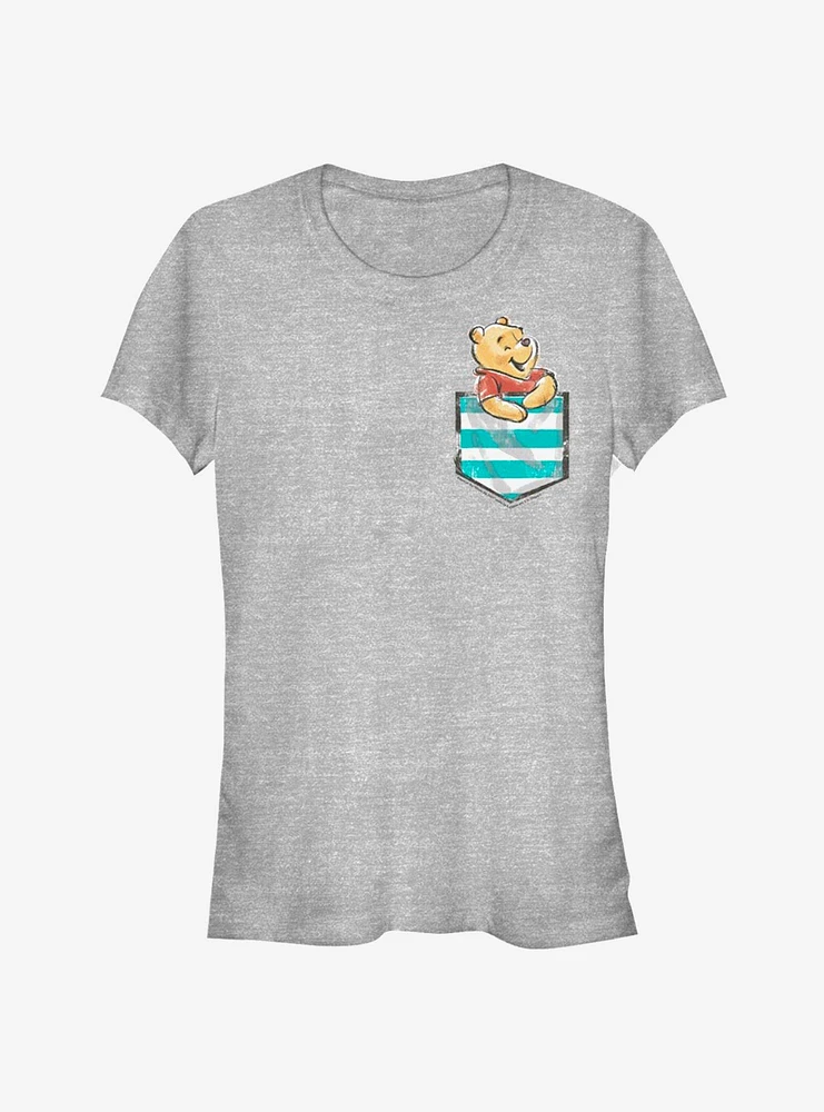Disney Winnie The Pooh Faux Pocket Classic Girls T-Shirt