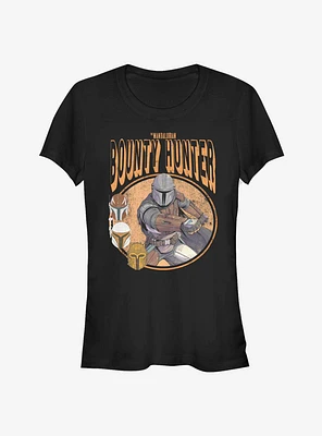 Star Wars The Mandalorian Vintage Mando Comic Girls T-Shirt