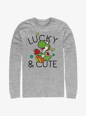 Nintendo Super Mario Lucky And Cute Yoshi Long-Sleeve T-Shirt