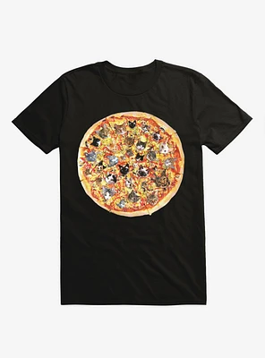 If The Internet Was A Pizza Cat Black T-Shirt