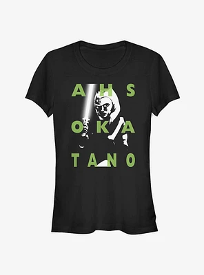 Star Wars The Clone Ahsoka Text Girls T-Shirt