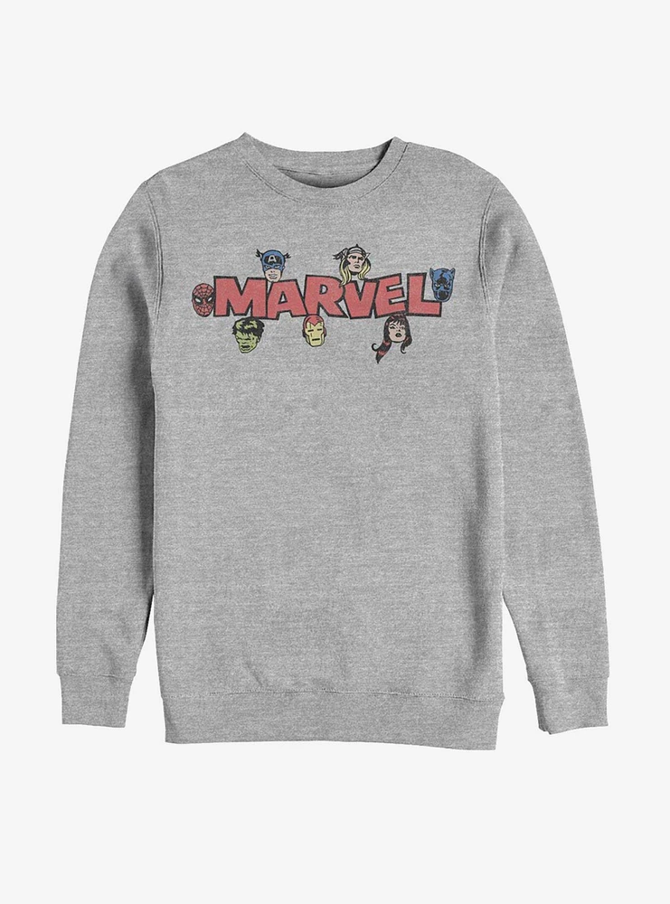 Marvel Vintage Character Logo Sweatshirt