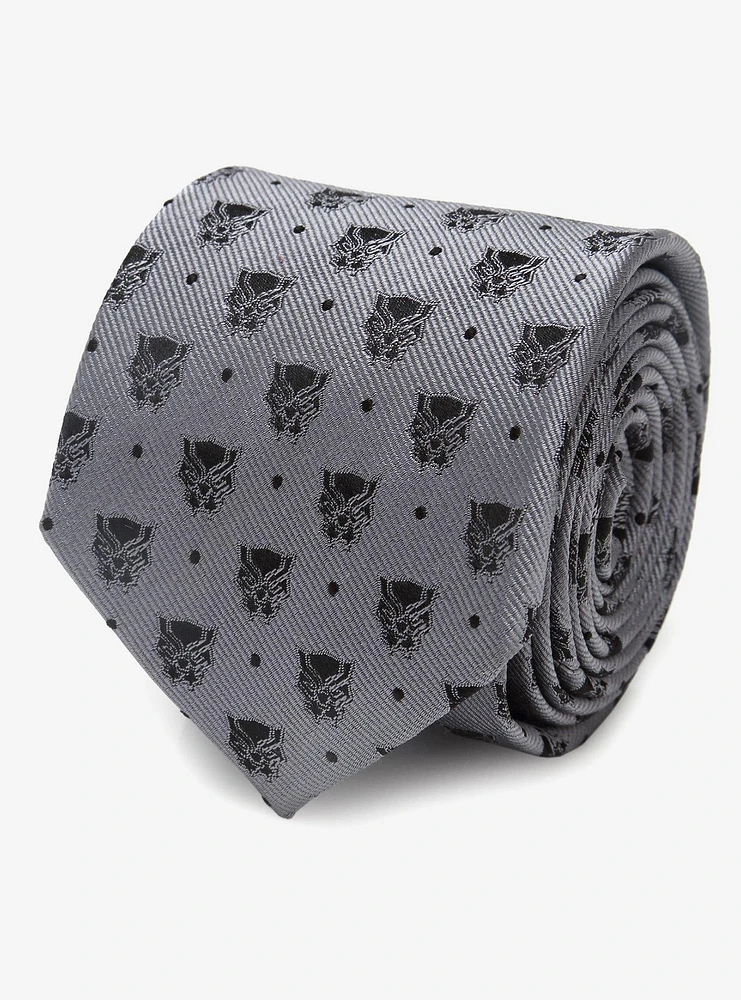 Marvel Black Panther Gray Dot Tie