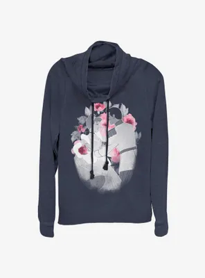 Disney Cinderella Dancing On A Cloud Cowl Neck Long-Sleeve Womens Top