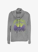 Disney Maleficent Castle Flame Outline Cowlneck Long-Sleeve Girls Top