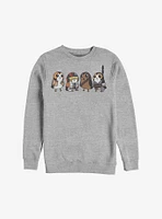 Star Wars: The Last Jedi Porgs As Characters Crew Sweatshirt