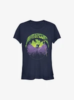 Disney Maleficent Castle Flame Outline Girls T-Shirt