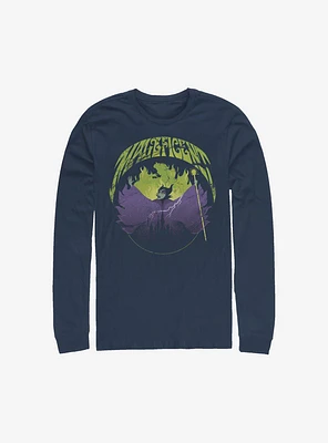 Disney Maleficent Castle Flame Outline Long-Sleeve T-Shirt