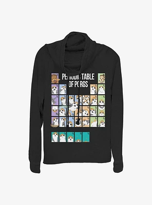 Star Wars: The Last Jedi Porg Table Cowlneck Long-Sleeve Girls Top