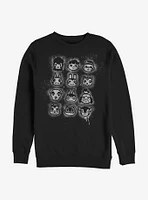 Nintendo Animal Crossing Villager Stencil Tilted Crew Sweatshirt