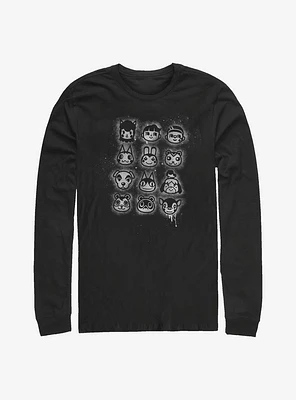 Nintendo Animal Crossing Villager Stencil Long-Sleeve T-Shirt