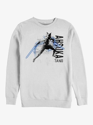 Star Wars The Clone Ahsoka Collage Crew Sweatshirt