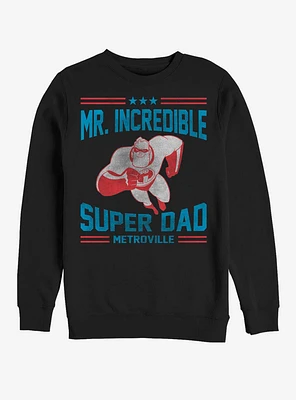 Disney Pixar The Incredibles Athletic Superdad Crew Sweatshirt