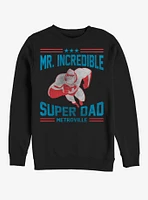 Disney Pixar The Incredibles Athletic Superdad Crew Sweatshirt