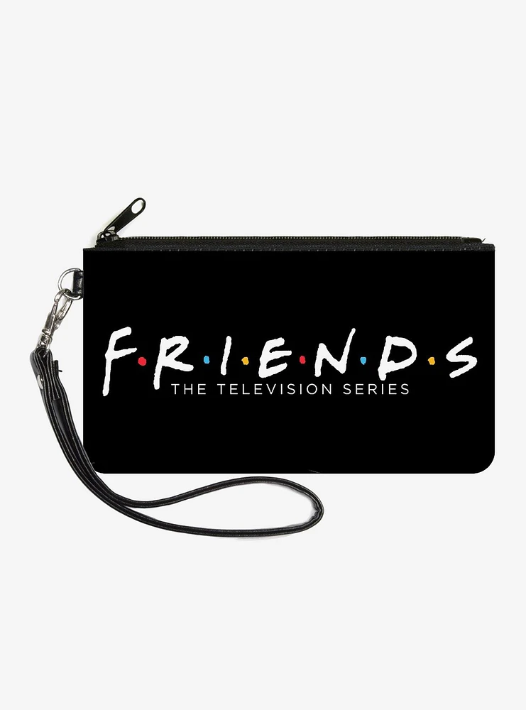 Friends The Television Series Logo Black And White Zip Clutch Wallet
