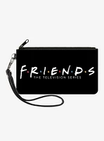 Friends The Television Series Logo Black And White Zip Clutch Wallet