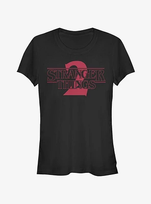 Stranger Things Two Solid Logo Girls T-Shirt