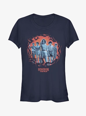 Stranger Things Tonal Eleven Group Pose Girls T-Shirt