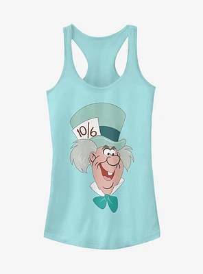 Disney Alice Wonderland Mad Hatter Big Face Girls Tank
