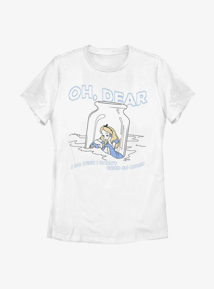 Disney Alice Wonderland Wish I Hadn't Cried So Much Womens T-Shirt