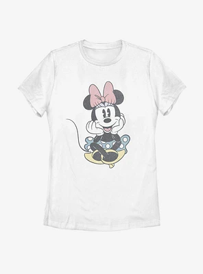 Disney Mickey Mouse Minnie Sitting Pretty Womens T-Shirt
