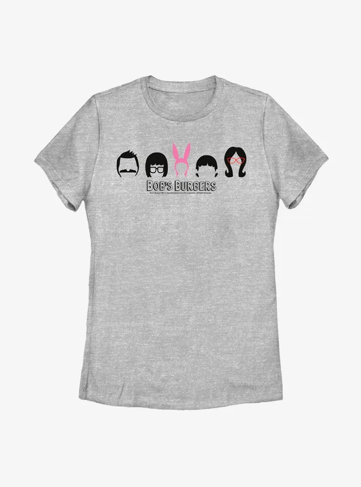 Bob's Burgers Hair Lineup Womens T-Shirt