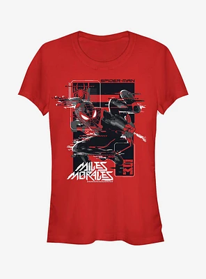 Marvel Spider-Man Slinging Web Miles Morales Girls T-Shirt