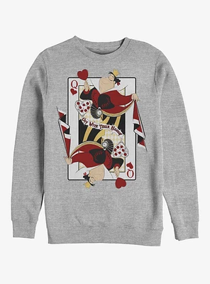 Disney Alice Wonderland Queen Of Hearts Crew Sweatshirt