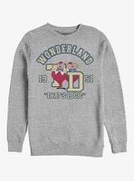 Disney Alice Wonderland Tweedle Collegiate Crew Sweatshirt