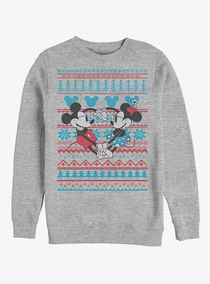 Disney Mickey Mouse & Minnie Holiday Sweater Sweatshirt