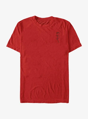 Disney Beauty And The Beast Enchanted Rose Line T-Shirt