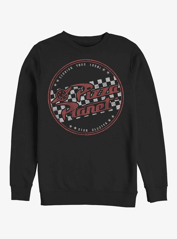 Disney Pixar Toy Story Pizza Planet Logo Crew Sweatshirt