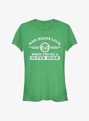 Marvel Spider-Man Spidey Clover Collegiate Girls T-Shirt