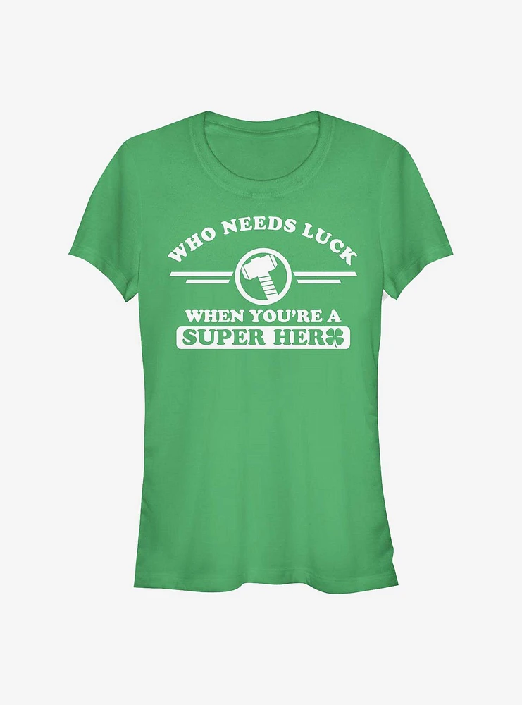Marvel Thor Clover Collegiate Girls T-Shirt