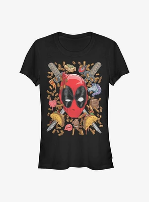Marvel Deadpool Shells And Tacos Girls T-Shirt