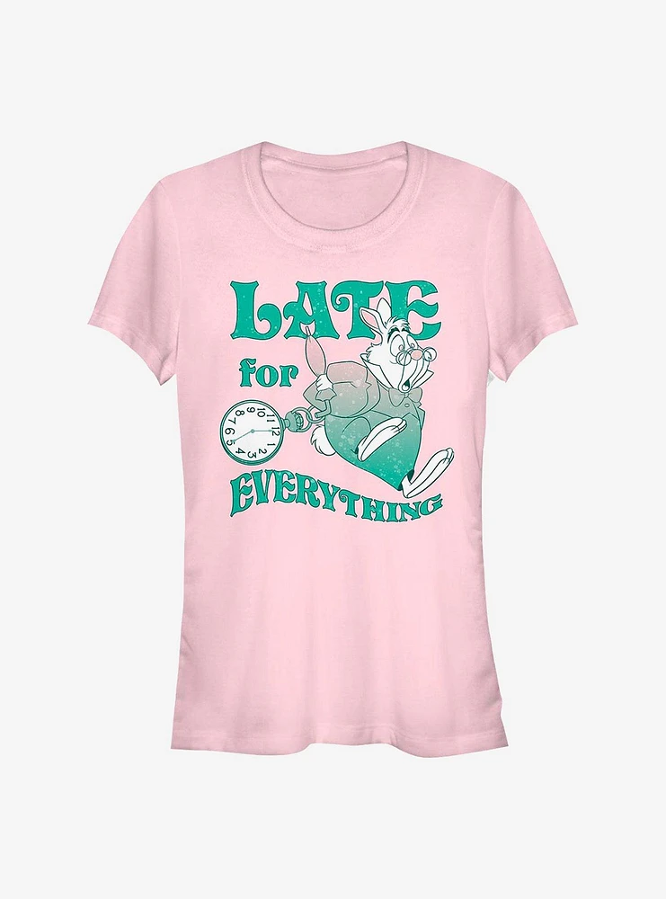Disney Alice Wonderland Late White Rabbit Girls T-Shirt