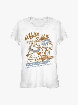 Disney Alice Wonderland Girls T-Shirt Rabbit