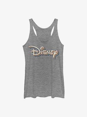 Disney Classic Retro Rainbow Logo Girls Tank