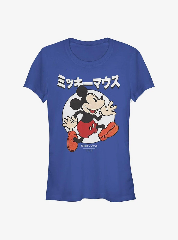 Disney Mickey Mouse Comic Japanese Text Girls T-Shirt