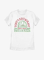 Disney Lady And The Tramp Tony's Pasta & Pizza Womens T-Shirt