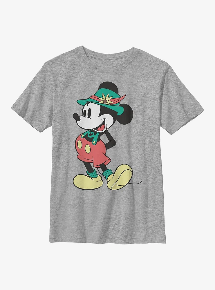Disney Mickey Mouse Lederhosen Basics Youth T-Shirt